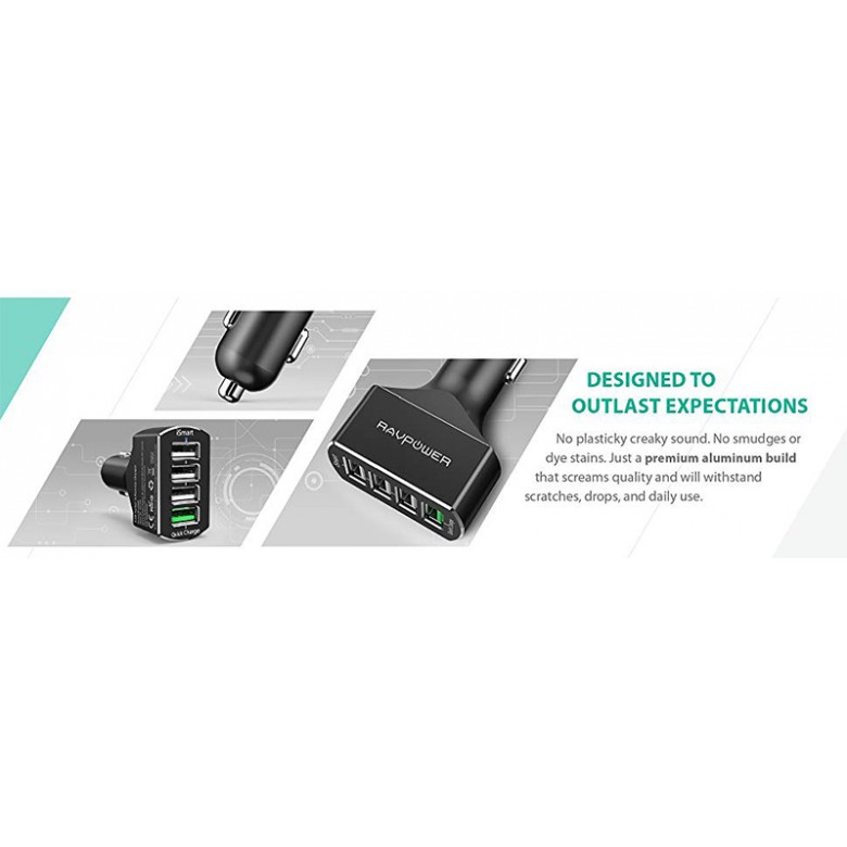 Tẩu sạc ô tô 4 cổng RAVPower RP-VC003